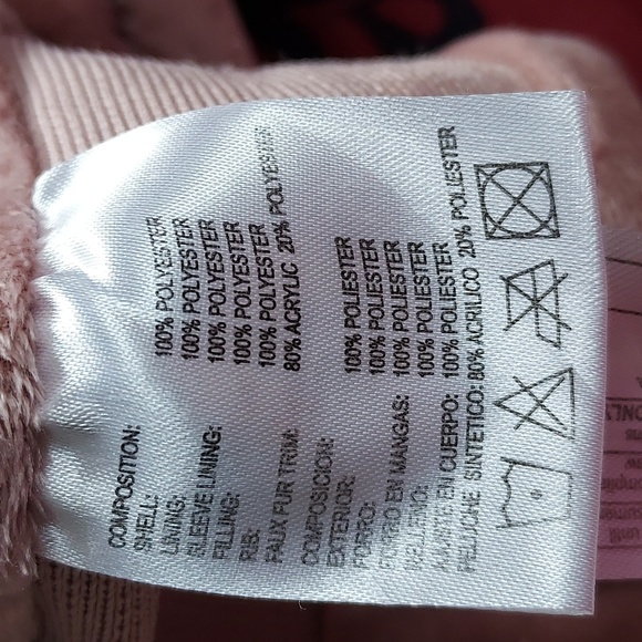 Snobbish collections long sleeve Zipper snap down w/hood winter jacket pink larg - Picture 11 of 12